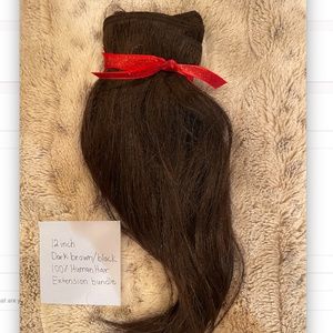 100% Human Hair Dark Brown/Almost Black